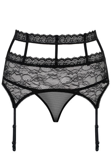 Obsessive Swanita Lace Garter Belt, черный — фото 4