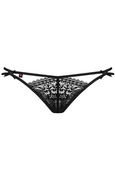 Obsessive Intensa Double Straps Thong, черные — фото 3