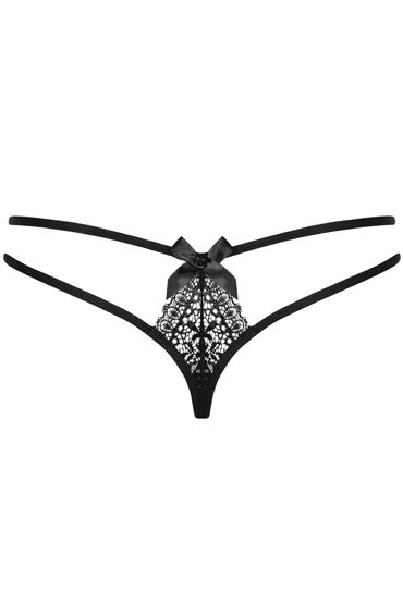 Obsessive Intensa Double Straps Thong, черные — фото 4