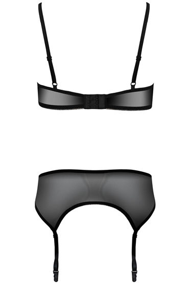 LivCo Corsetti Geva, чёрный - Комплект из верха, пояса и трусиков - купить в секс шопе