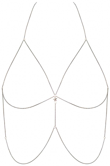 Obsessive Jewelry Bijou 902, золотое - Украшение для тела из цепей - купить в секс шопе