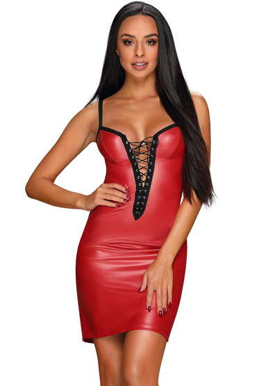 Obsessive Redella sexy dress, красное — фото 1