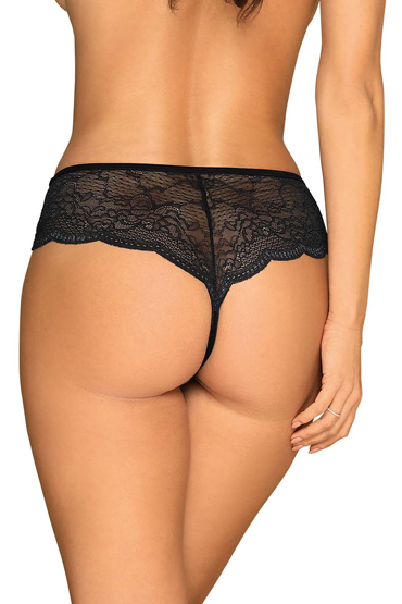 Obsessive Pearlove open panties, черные — фото 2