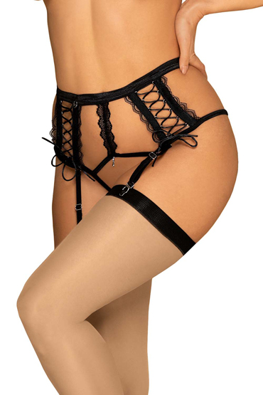 Obsessive Bravelle garter belt, черные — фото 1