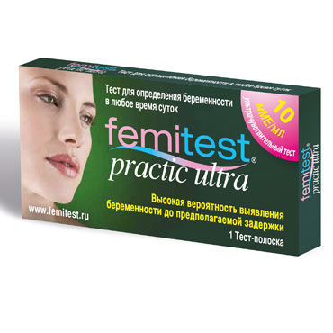 Femitest Practic Ultra, Ультрачувствительная тестовая полоска для определения беременности