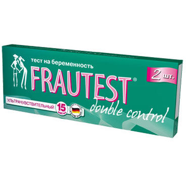 Frautest Double Control, 2 тестовые полоски для определения беременности