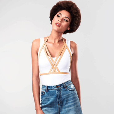 Тестер Bijoux Indiscrets MAZE Halter Bra Harness — фото 1